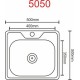 Кухонна мийка Platinum 5050 SATIN 0.7/160