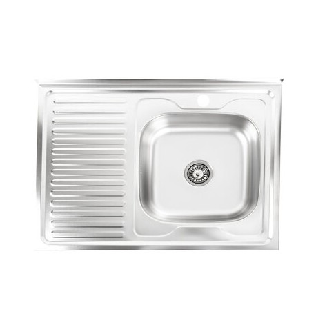 Кухонна мийка Platinum 8060 L сатин 0,7/160
