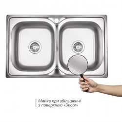 Кухонна мийка Lidz 7948 декор