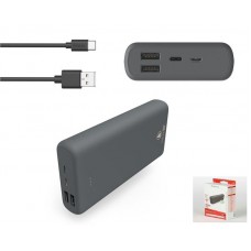 Акумулятор портативний літій-іонний power bank Hama Supreme 24HD, 24000мАч, 2хUSB-A/USB-C, FC, 18Вт, сірий