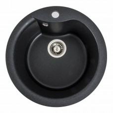 Гранітна мийка Platinum 480 TURAS матова Карбон