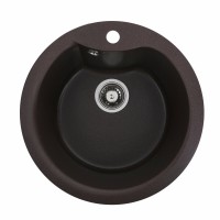 Гранітна мийка Platinum 480 TURAS матова Мокко