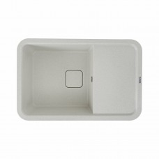 Гранітна мийка Platinum 7850 CUBE матова Біла в крапку