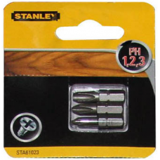 Акс.інстр Stanley Біти Ph1, Ph2, Ph3, 25мм, 3шт. блістер