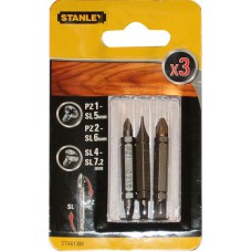 Акс.інстр Stanley Биты двустор. Pz1-SL5,Pz2-SL6,SL4-SL7.2, 48мм, 3шт