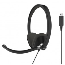 Гарнітура комп'ютерна стерео On-Ear Koss CS300, USB, Uni Mic, 2.4м, Чорний