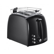 Тостер Russell Hobbs Textures 850Вт, пластик, чорний