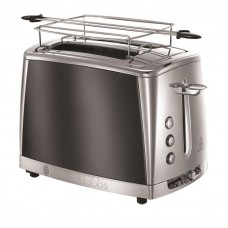 Тостер Russell Hobbs Luna Moonlight 1550Вт, підігрів, розморожування, метал, сірий