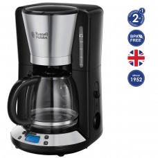 Кавоварка Russell Hobbs крапельна Victoty 1.25л, мелена, чорно-сріблястий