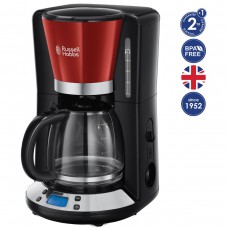 Кавоварка Russell Hobbs крапельна Colours Plus 1.25л, мелена, червоно-чорний