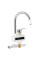Проточний кран-водонагрівач кухонний для кухні Lidz Warm 058 LDWAR058WCR24985 White / Chrome