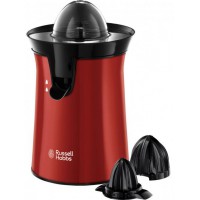 Соковитискач Russell Hobbs Colours Plus цитрус-прес 600Вт, 2 насадки в комплекті, пластик, червоний