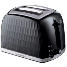 Тостер Russell Hobbs Honeycomb 850Вт, широкі слоти, пластик, чорний