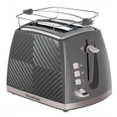 Тостер Russell Hobbs GrooWe 2 Slice 850Вт, підігрів, розморожування, пластик, сірий