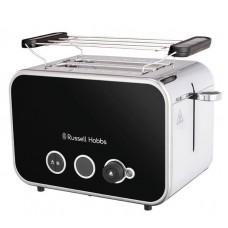 Тостер Russell Hobbs Distinctions 2-Slice 1670Вт, підігрів, розморожування, пластик, чорний