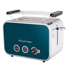 Тостер Russell Hobbs Distinctions 2-Slice 1670Вт, підігрів, розморожування, пластик, синій