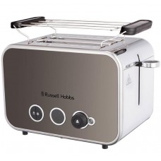 Тостер Russell Hobbs Distinctions 2-Slice 1670Вт, підігрів, розморожування, пластик, сріблясто-сірий