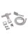 Змішувач для душу Lidz Kubis 010 (з душовим гарнітуром) (k35) LDKUB010NKS28535 Nickel
