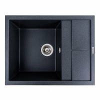 Гранітна мийка Platinum 6550 LOTOS матова Карбон