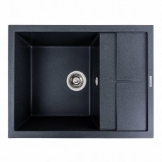 Гранітна мийка Platinum 6550 LOTOS матова Карбон