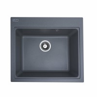 Гранітна мийка Platinum 5852 VESTA матова Сірий мусон