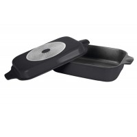 Гусятница RINGEL Zitrone Black Ростер 34x24x13.5 см (6+3л) з кришкою (RG-2108-34 BL)
