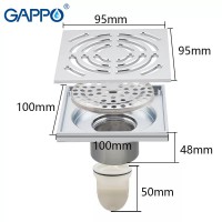 Вертикальний трап GAPPO G81550, латунь, 150х150 мм, хром