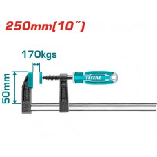 Струбцина TOTAL THT1320503 столярна, стиснення 250мм, 170кг