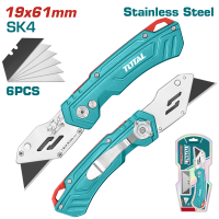 Ніж TOTAL THT5136288 складений, висувне лезо 61x19мм, довжина 180мм.