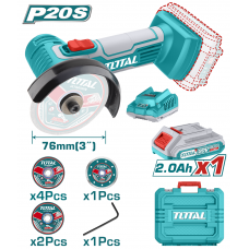 УШМ TOTAL TAGLI76012 кутова акумуляторна, 20В, 76мм, 19500 об/хв.