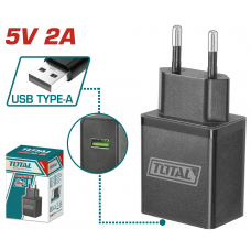 Акс.інстр TOTAL TCLI120502 зарядний пристрій мер. для ак. батарей 12В, вихідний роз'єм USB Type-А