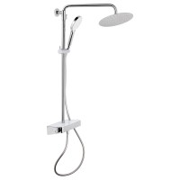 Душова система Qtap Sloup з полицею QTSL57T105VOGC Chrome/White