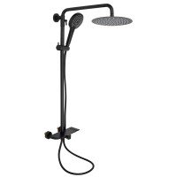 Душова система Qtap Sloup з полицею QTSL51105OGB Black Matt