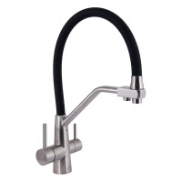 Змішувач для кухні Lidz Aria 020F3 LDARI020F3BNK37647 Black/Nickel