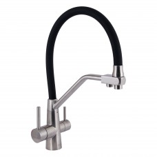 Змішувач для кухні Lidz Aria 020F3 LDARI020F3BNK37647 Black/Nickel