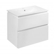 Комплект Qtap Albatross 710х725х460 White тумба підвісна + раковина врізна  QT0172TP700D3070CW