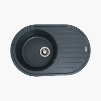 Гранітна мийка Platinum 7750 LIRA матова Антрацит