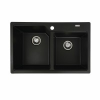 Гранітна мийка Platinum 7850 HARMONY матова Чорна