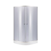 Набір Lidz Душова кабіна Latwa SC80x80.SAT.LOW.GR, скло тоноване 4 мм + піддон Kupala