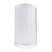 Набір Qtap Душова кабіна Presto WHI1099AP5 Pear 1970x900x900 мм + піддон Robin 309912C 90x90x12 см з сифоном
