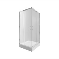 Набір Qtap Душова кабіна Taurus CRM1099SC6 Clear 2020x900x900 мм + піддон Tern 309912C 90x90x12 см з сифоном