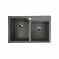 Гранітна мийка Platinum 7850 HARMONY матова Сірий мусон