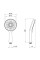 Qtap Rucni Лійка для ручного душу 120 мм округла QTRUCA120R3GRP Graphite