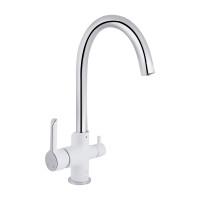 Змішувач для кухні Qtap Grand QTGRA362CRW45668 Chrome/White