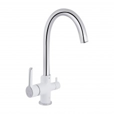 Змішувач для кухні Qtap Grand QTGRA362CRW45668 Chrome/White