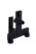 Змішувач для ванни Qtap Gemini (з душовим гарнітуром) QTGEM259BLM45682 Black Matt