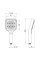 Лійка для ручного душу Qtap Rucni 260x120 мм округла QTRUC125BLM45782 Black Matt