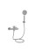 Змішувач для душу Lidz Luna 010 (з душовим гарнітуром) (k35) LDLUN010NKS46095 Nickel