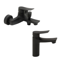 Комплект змішувачів для ванни та раковини Qtap Nihonto 2в1 QTNH1022101CB47261