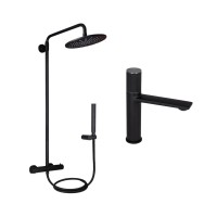 Комплект Qtap Brno: Душова система (QTBRN5769103ONB) + змішувач для раковини ( 1067103B) Комплект Qtap Brno: Душова система (QTBRN5769103ONB) + змішувач для раковини ( 1067103B)